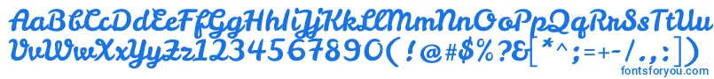 LeckerlioneRegular Font – Blue Fonts on White Background