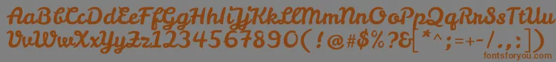 LeckerlioneRegular Font – Brown Fonts on Gray Background