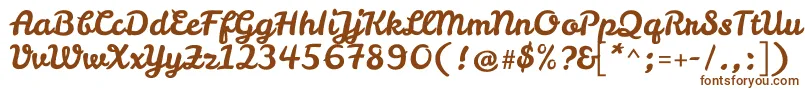 Шрифт LeckerlioneRegular – коричневые шрифты на белом фоне