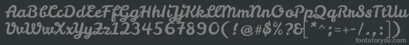 LeckerlioneRegular-Schriftart – Graue Schriften auf schwarzem Hintergrund