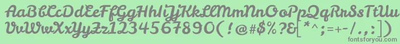 LeckerlioneRegular Font – Gray Fonts on Green Background