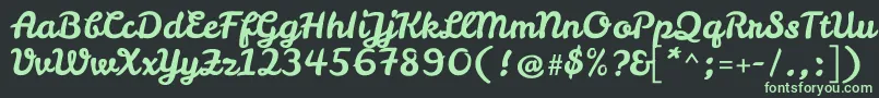 LeckerlioneRegular Font – Green Fonts on Black Background