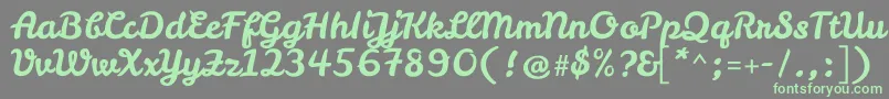 LeckerlioneRegular Font – Green Fonts on Gray Background