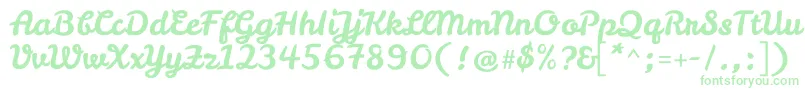 LeckerlioneRegular Font – Green Fonts on White Background