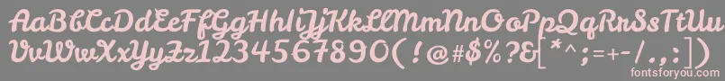 LeckerlioneRegular-Schriftart – Rosa Schriften auf grauem Hintergrund