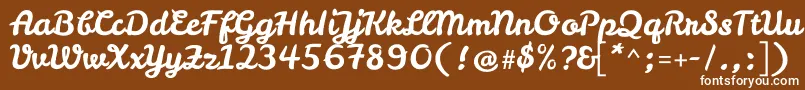 LeckerlioneRegular Font – White Fonts on Brown Background