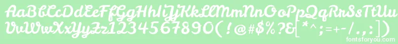 LeckerlioneRegular Font – White Fonts on Green Background