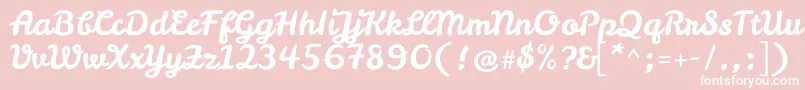 LeckerlioneRegular Font – White Fonts on Pink Background