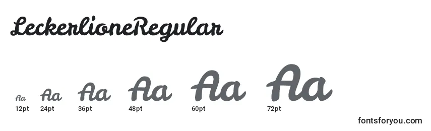 LeckerlioneRegular Font Sizes
