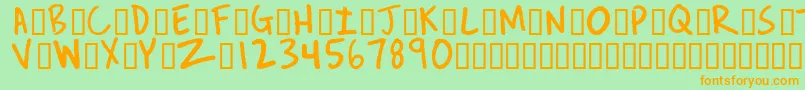 Rev Font – Orange Fonts on Green Background