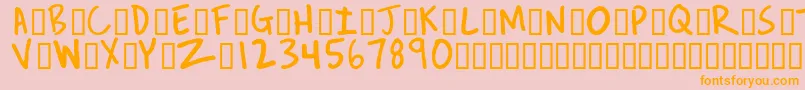 Rev Font – Orange Fonts on Pink Background