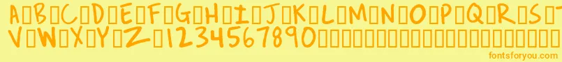 Rev Font – Orange Fonts on Yellow Background