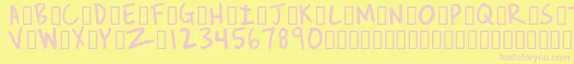 Rev Font – Pink Fonts on Yellow Background