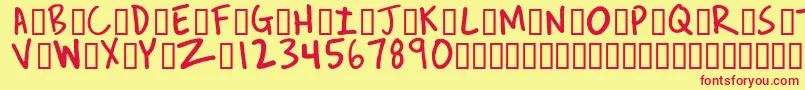 Rev Font – Red Fonts on Yellow Background