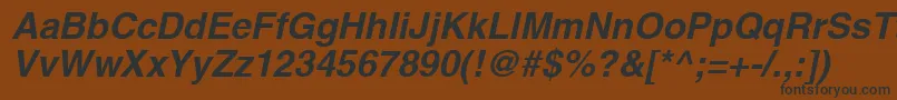 ContextSsiBoldItalic-Schriftart – Schwarze Schriften auf braunem Hintergrund