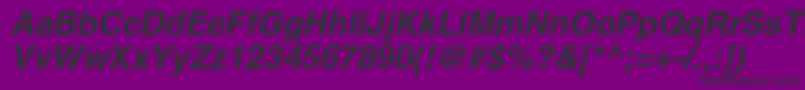 フォントContextSsiBoldItalic – 紫の背景に黒い文字