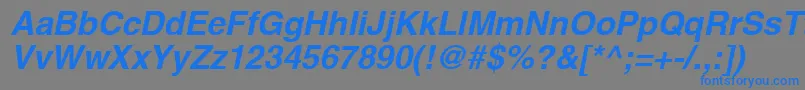 ContextSsiBoldItalic Font – Blue Fonts on Gray Background