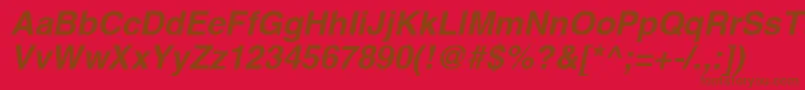 フォントContextSsiBoldItalic – 赤い背景に茶色の文字