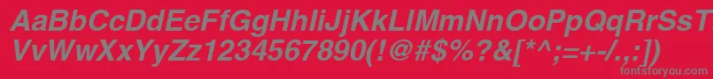 フォントContextSsiBoldItalic – 赤い背景に灰色の文字