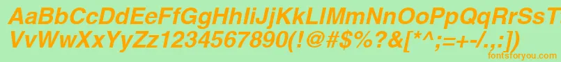 Más sobre la fuente ContextSsiBoldItalic fuente ContextSsiBoldItalic – Fuentes Naranjas Sobre Fondo Verde