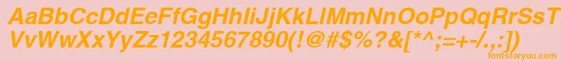 ContextSsiBoldItalic Font – Orange Fonts on Pink Background