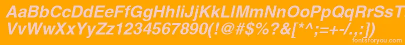 ContextSsiBoldItalicフォントについての詳細 フォントContextSsiBoldItalic – オレンジの背景にピンクのフォント