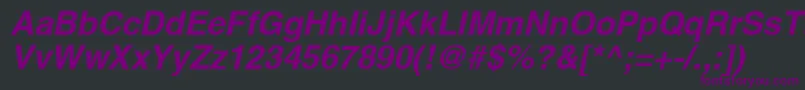 Шрифт ContextSsiBoldItalic – фиолетовые шрифты на чёрном фоне