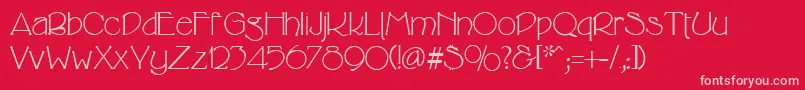 CricketRegular Font – Pink Fonts on Red Background
