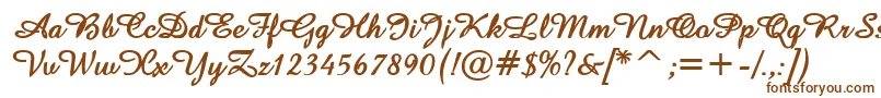 AmazeBold-fontti – ruskeat fontit valkoisella taustalla