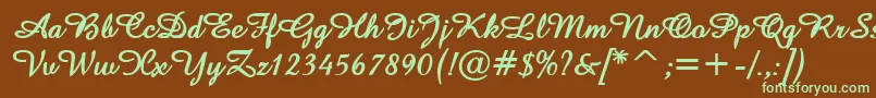 AmazeBold Font – Green Fonts on Brown Background