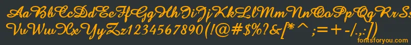 フォントAmazeBold – 黒い背景にオレンジの文字