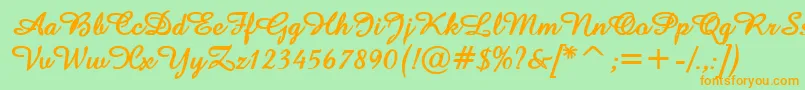 AmazeBold Font – Orange Fonts on Green Background