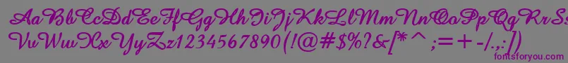 AmazeBold-Schriftart – Violette Schriften auf grauem Hintergrund