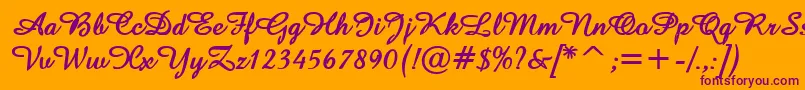 AmazeBold Font – Purple Fonts on Orange Background