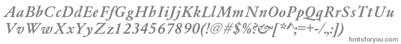 フォントAzgaramondcBolditalic – 白い背景に灰色の文字