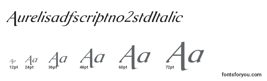 Größen der Schriftart Aurelisadfscriptno2stdItalic