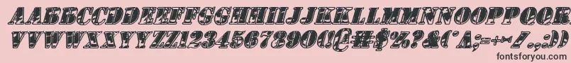 1stCavIiItalic Font – Black Fonts on Pink Background