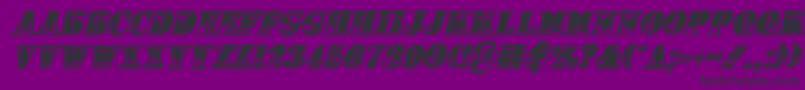 1stCavIiItalic Font – Black Fonts on Purple Background