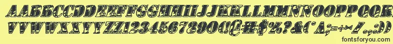 1stCavIiItalic Font – Black Fonts on Yellow Background
