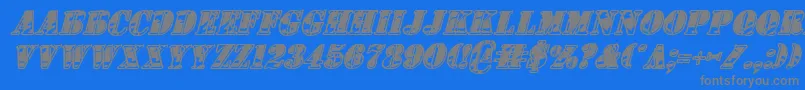 Weitere Informationen zur 1stCavIiItalic-Schriftart 1stCavIiItalic-Schriftart – Graue Schriften auf blauem Hintergrund