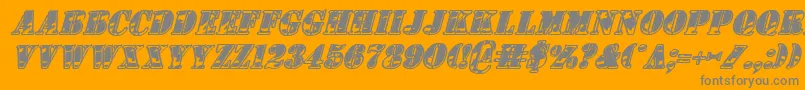 1stCavIiItalic Font – Gray Fonts on Orange Background
