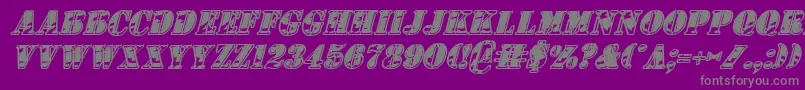 1stCavIiItalic Font – Gray Fonts on Purple Background
