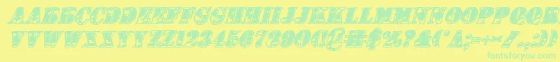 Lisätietoja 1stCavIiItalic-fontista 1stCavIiItalic-fontti – vihreät fontit keltaisella taustalla