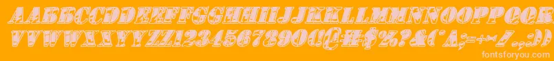 Weitere Informationen zur 1stCavIiItalic-Schriftart 1stCavIiItalic-Schriftart – Rosa Schriften auf orangefarbenem Hintergrund