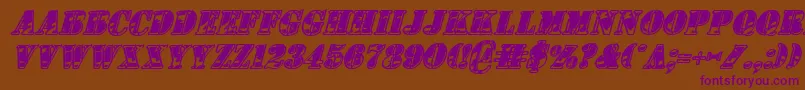 1stCavIiItalic Font – Purple Fonts on Brown Background