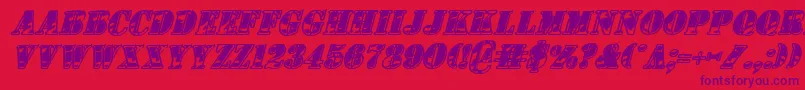 1stCavIiItalic Font – Purple Fonts on Red Background