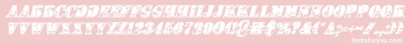1stCavIiItalic Font – White Fonts on Pink Background