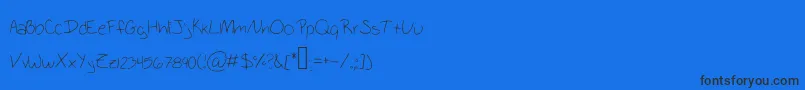 More about SchoolWriting Font SchoolWriting Font – Black Fonts on Blue Background