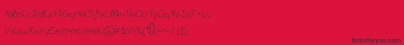 Police SchoolWriting – polices noires sur fond rouge