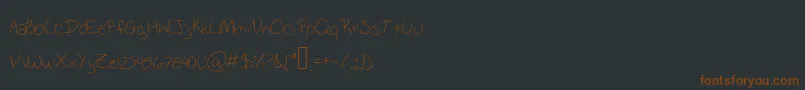 SchoolWriting Font – Brown Fonts on Black Background
